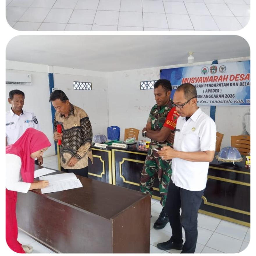 Desa Inalipue Tetapkan APBDesa Tahun Anggaran 2026